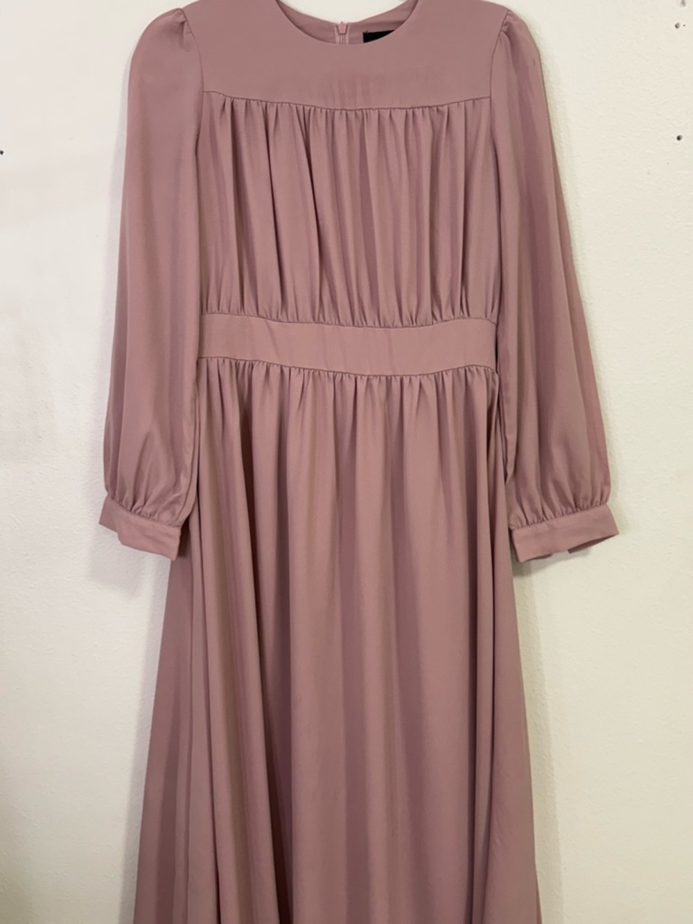 Mauve Long Sleeve Midi Dress